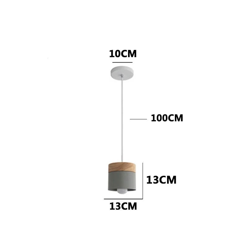 Luminária Pendente Multicolor Led E27 Estilo Nórdico
