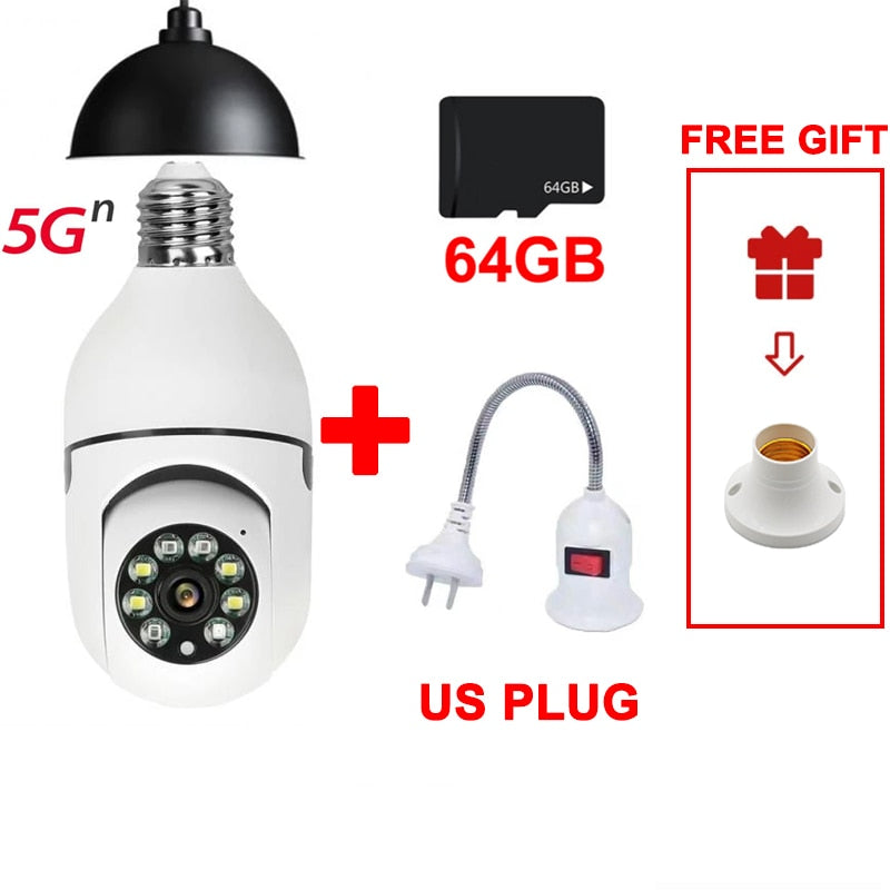 Câmera de Segurança com Lâmpada - Wi-Fi Full Hd e Visão Noturna
