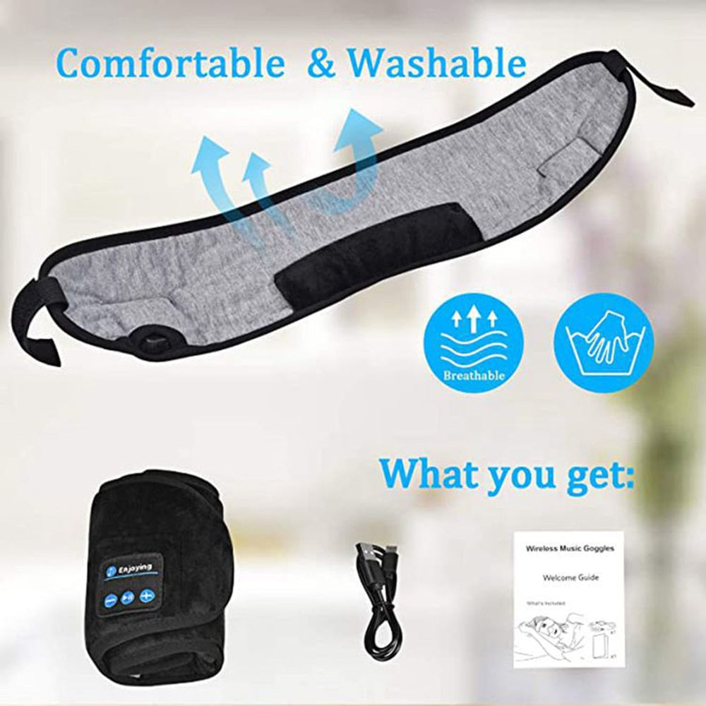 Máscara para os Olhos com Fone de Ouvido Bluetooth