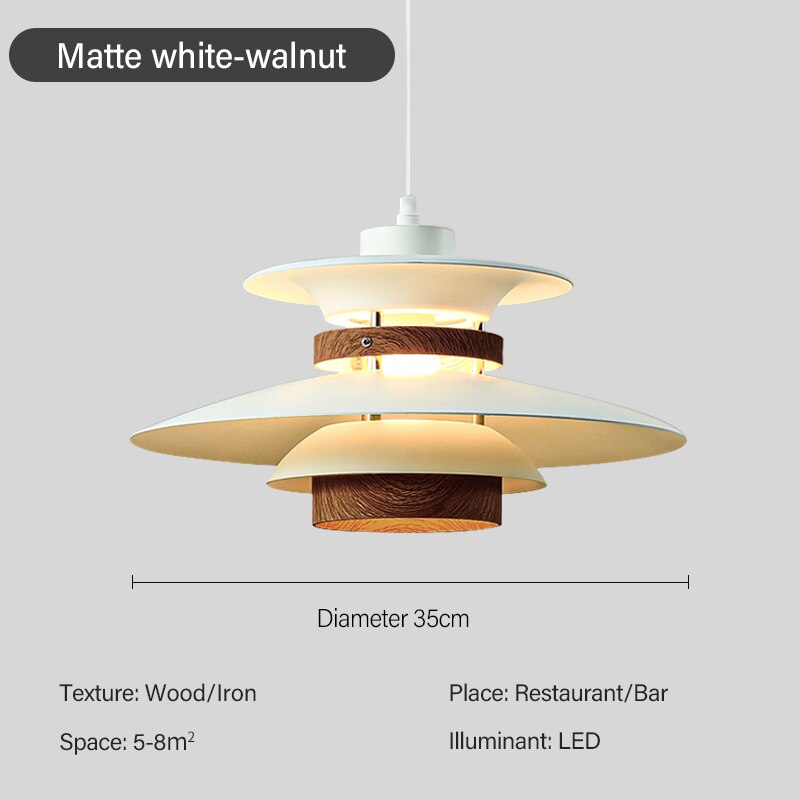 Luminária Pendente Metal Estilo Japonesa