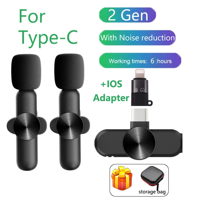 Mini Microfone Profissional de Lapela para Celulares - sem fio e portátil