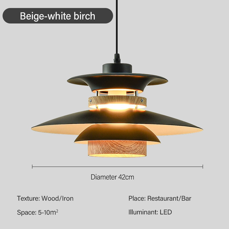 Luminária Pendente Metal Estilo Japonesa
