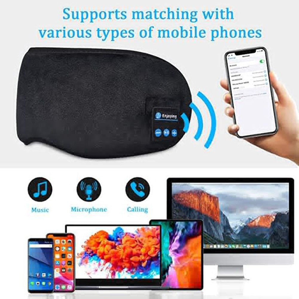 Máscara para os Olhos com Fone de Ouvido Bluetooth