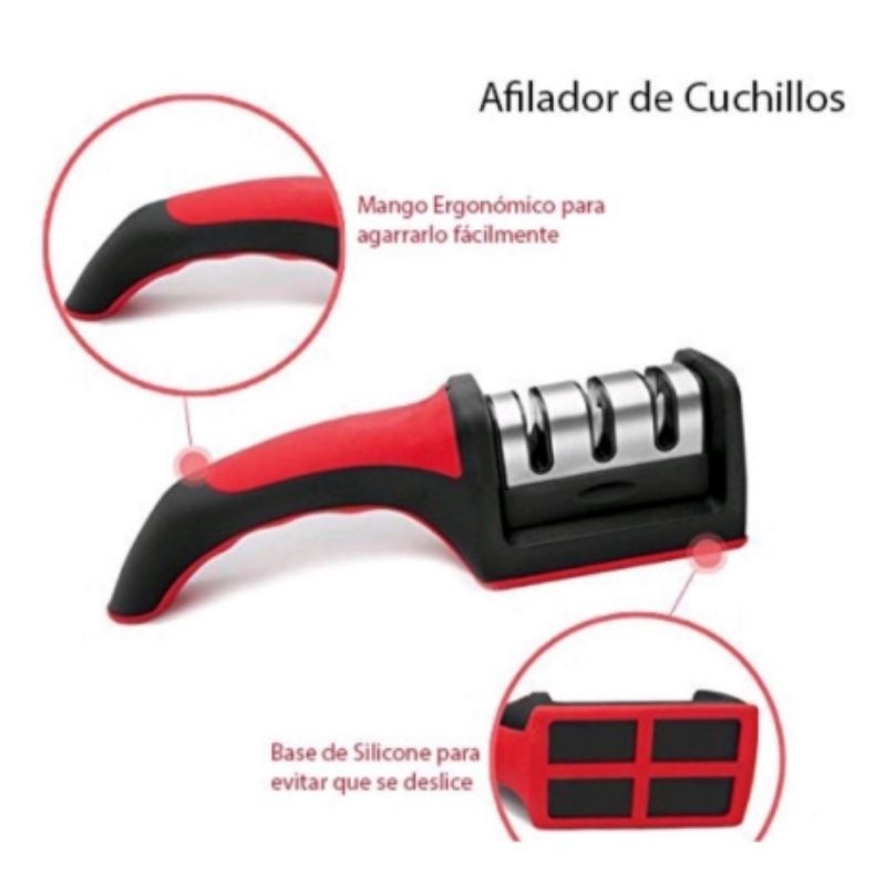 Afiador de Facas Manual - 3 Tipos de Afiação