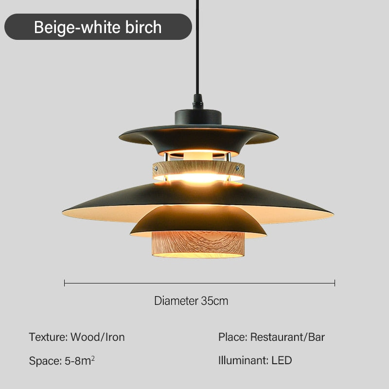 Luminária Pendente Metal Estilo Japonesa