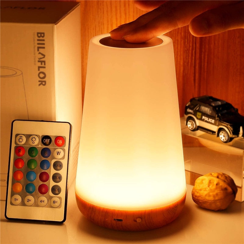Led Touch Luminária de Mesa com Controle USB Recarregável