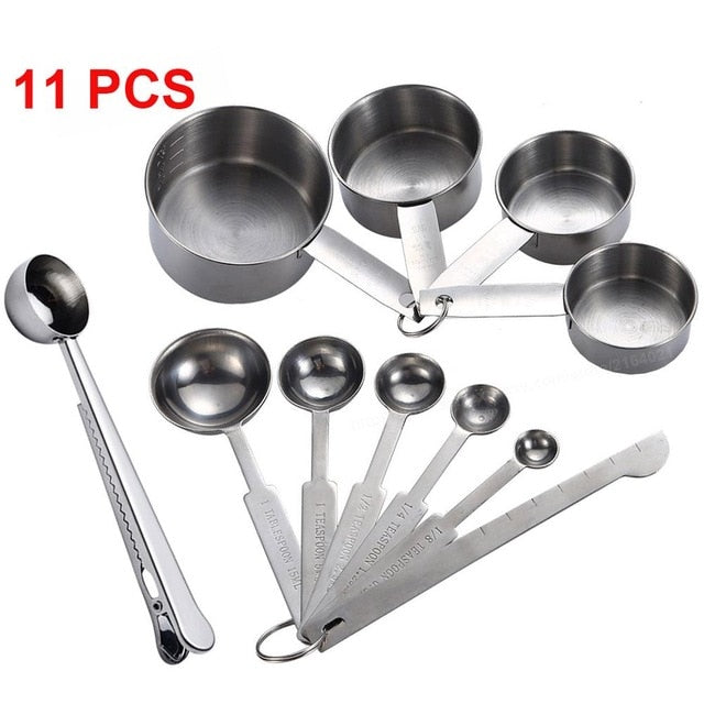 Kit Medidor de Cozinha Xicaras e Colheres 