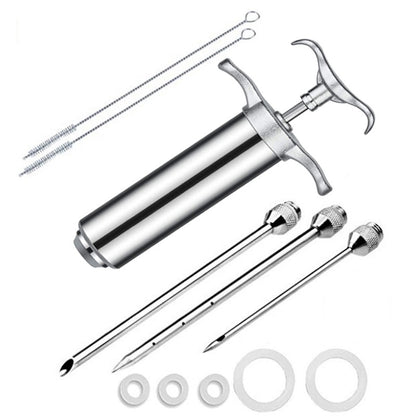 Kit de Injetor de Temperos Profissional Seringa em Aço Inox